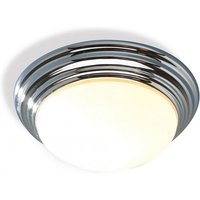 Dar BAR5050 Barclay Large Flush Chrome Bathroom Ceiling Light IP44