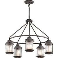 KL-ASHLANDBAY-5P Ashland Bay 5 Light Chandelier Ceiling Light In Weathered Zinc