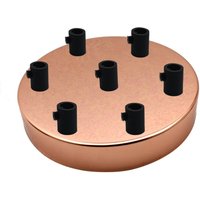 7 Outlet Rose Gold Metal Ceiling Rose 120x25mm~2804