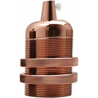 Smooth Holder With Ring Rose Gold E27 Socket Ceramic Holder~2736