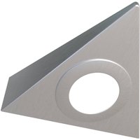 Mains Powered Triangle Under Cabinet Light, Brushed Chrome Finish