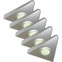 Pack of 5, Super-slim, High Power, 1.8w LED, Triangle, Surface Mounted, Under Cabinet Lights