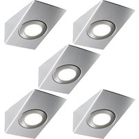 5 Pack Of Wedge Shaped LED Under Cabinet Lights With 15w Driver