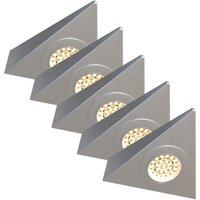 Pack of 5, Triangle, LED Under Cabinet or Shelf Lights - Including Transformer