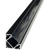 Corner 48 Degree Black Aluminium Profile, 2m long