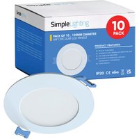 Pack of 10 6w Circular LED Panels, 120mm Diameter