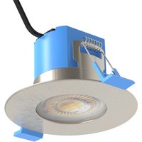 6w, Colour Adjustable Fire Rated Downlight, Brushed Chrome