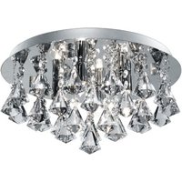 Hanna 4 Light Crystal Ceiling Light In Chrome