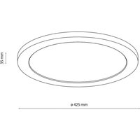 TK Lighting Aqua LED panel, beech, Ø 42.5 cm, 36 W