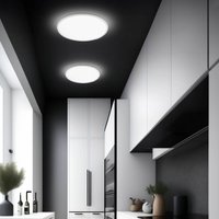 TK Lighting Aqua LED panel, Ø 30 cm, white, metal/plastic CCT dimmable