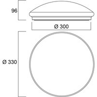 Sylvania Start Surface LED ceiling lamp dimmable Ø 33cm