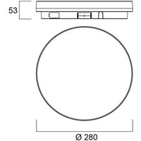 Sylvania Start Surface Slim ceiling lamp, Ø 28 cm, IP54, dimmable.