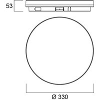 Sylvania Start Surface Slim ceiling lamp, Ø 33 cm, IP54, dimmable.