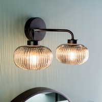 Matt Black Bathroom 2 Way Wall Light