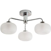 Chrome 3 Way Bathroom Ceiling Light