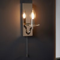 Garret Wall Light in Polished Nickel